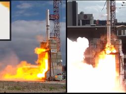 una camara grabo el cohete en llamas una camara grabo el cohete en llamas