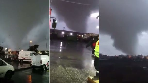 VIDEO: Un fuerte tornado azotó el sur de Chile