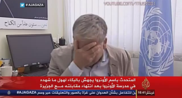 Un vocero de la ONU en Gaza rompió en llanto en vivo