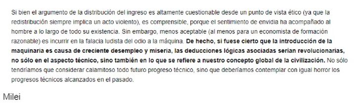 Se Identificaron Columnas De Javier Milei Con Fragmentos Textuales De