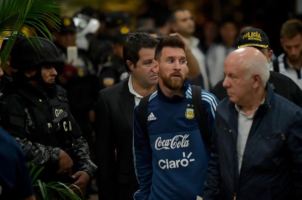 Lionel Messi al llegar a Ecuador
