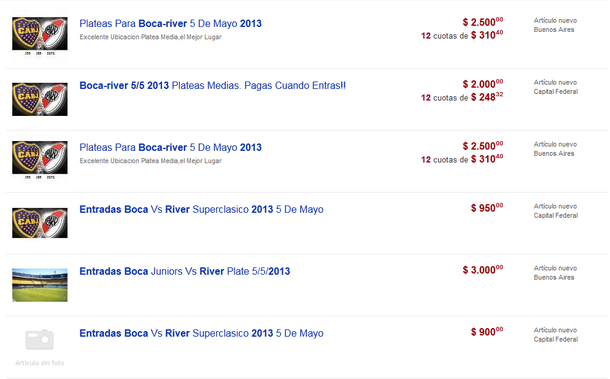 Explota la reventa de entradas para el Superclásico