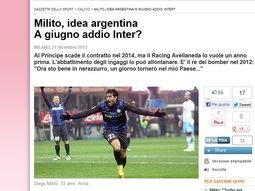 ¿diego milito vuelve a jugar en racing en 2013? ¿diego milito vuelve a jugar en racing en 2013?