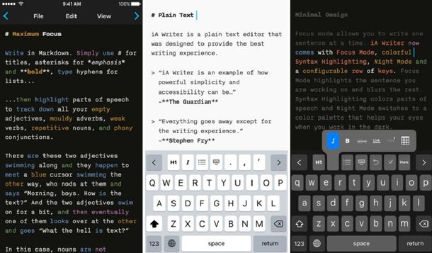 iA Writer, una app hecha para escribir en el celular sin distracciones