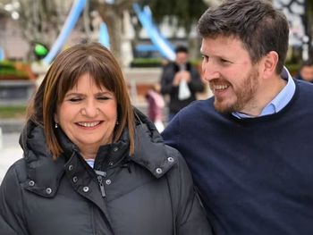 Patricia Bullrich junto a Federido Angelini.