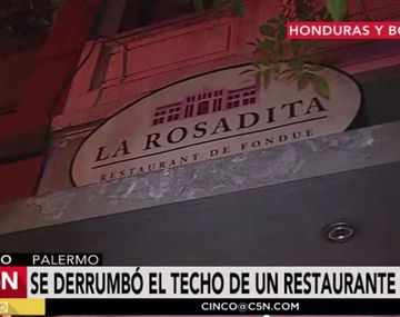 Derrumbe en el conocido restaurante La Rosadita de Honduras y Bonpland