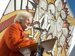 Inauguracion mural en la unidad 9 Carlotto