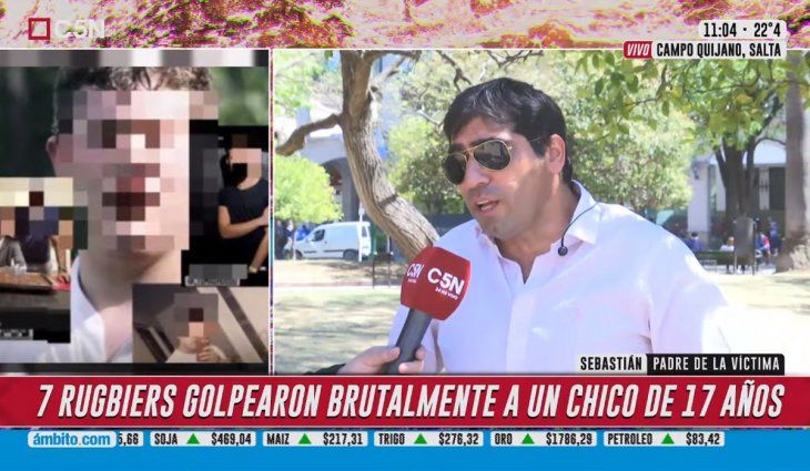 La única diferencia con Fernando Báez Sosa fue una patada, afirmó el papá del joven agredido por rugbiers en Salta