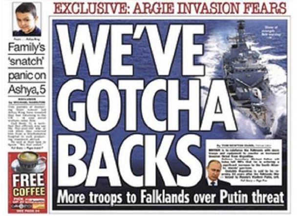 Según The Sun, Londres teme una invasión argentina en Malvinas con ayuda rusa