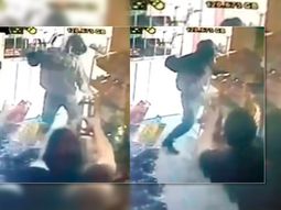 VIDEO: Comerciante se defendió de un asalto con el agua del mate
