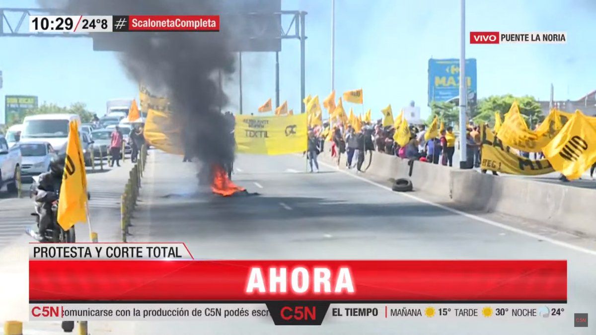 Caos En Puente La Noria Por Un Piquete De Castells