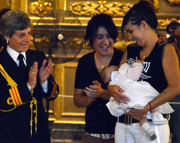 Con Cristina como madrina