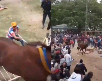 Pánico en un hipódromo por un caballo descontrolado