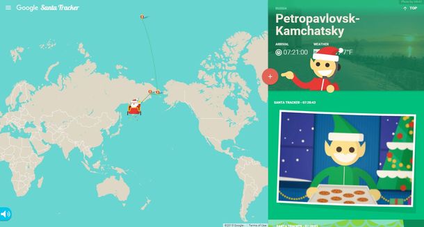 Santa Tracker: seguí en vivo el recorrido de Papá Noel por todo el mundo