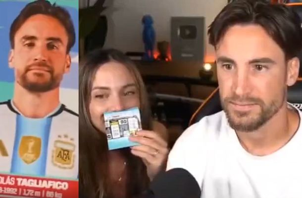 Tagliafico encontró su figurita del Mundial en pleno stream y una cámara terminó volando