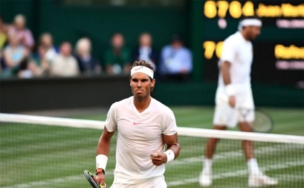 En un duelo épico, Nadal lo dio vuelta, le ganó a Del Potro y pasó a semis de Wimbledon