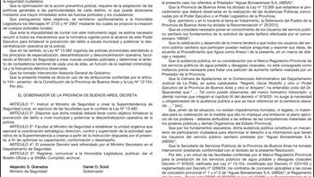 la provincia publico el decreto que crea las policias locales la provincia publico el decreto que crea las policias locales