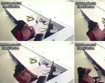 Una empleada fue filmada mientra simulaba un accidente en su trabajo