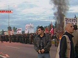 tension: manifestantes cortaron la panamericana en un segundo intento