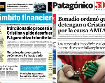 Tapas de diarios del viernes 8 de diciembre de 2017