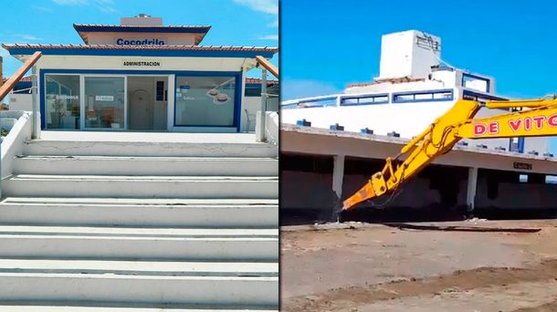 En Pinamar demolieron el balneario Cocodrilo, un símbolo de los 90