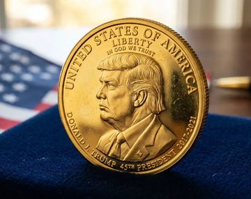 El Tesoro de los Estados Unidos emitirá una moneda de oro puro con la cara de Trump