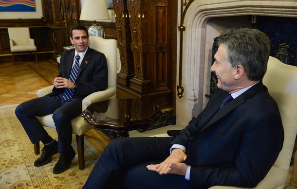 Macri recibió en Casa Rosada al líder de la oposición venezolana