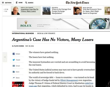 Buitres: para el NY Times