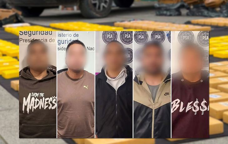 Durante el operativo detuvieron a cinco personas.