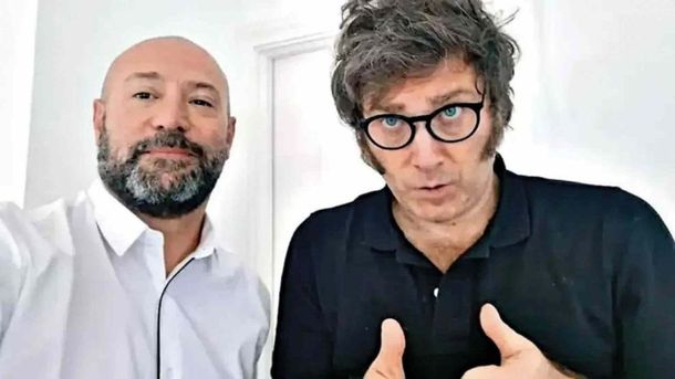 Diego Spagnuolo y Javier Milei.