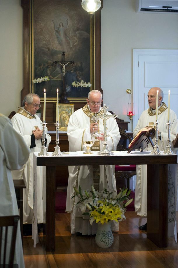 La misa privada del papa Francisco en Río