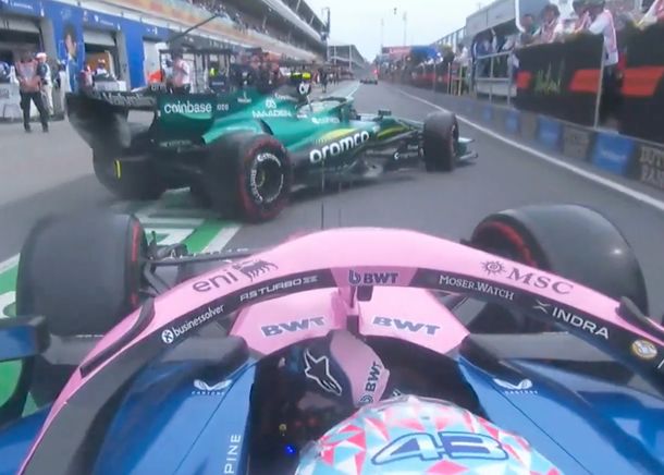 Franco Colapinto casi choca a Fernando Alonso tras una imprudente maniobra de Aston Martin