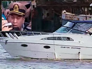 El yate estaba amarrado desde el sábado en el muelle