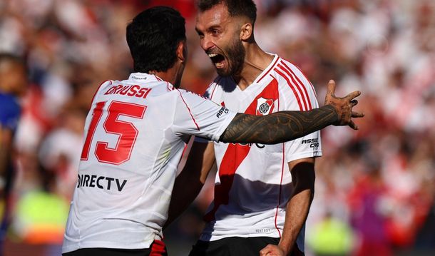 Sebastián Driussi apareció en el final del primer tiempo para el 2-1 de River en el Superclásico