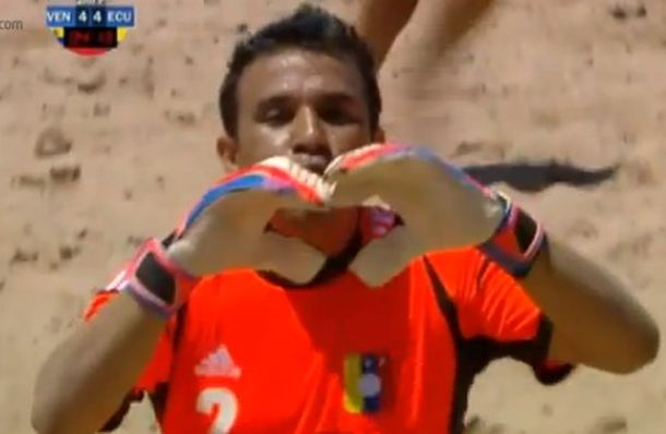 El fútbol playa entregó un gol de antología en San Luis