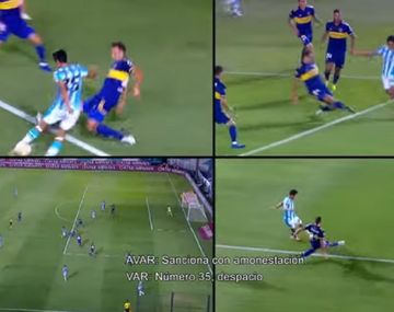Los audios del VAR sobre la polémica con el autor del gol de Racing ante Boca