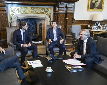 La reunión fue en el despacho presidencial de la Casa Rosada