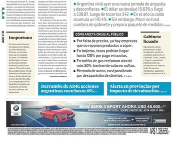 Tapas de diarios del viernes 31 de agosto de 2018