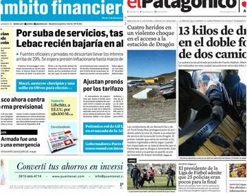 Tapas de diarios del martes 5 de diciembre de 2017