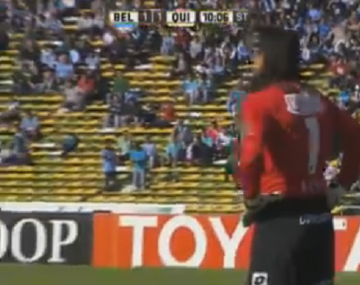 Para el anuario de fin de año: mirá el insólito error de Olave frente a Quilmes