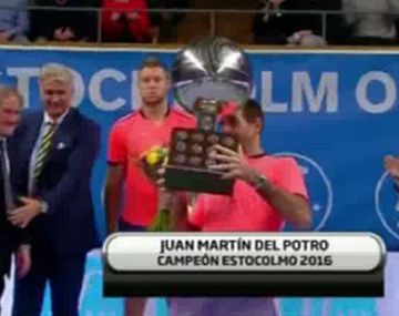 Del Potro logró en Estocolmo el decimonoveno título en el circuito.&nbsp;