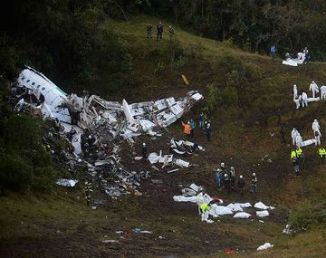 Así quedó el avión de la empresa Lamia