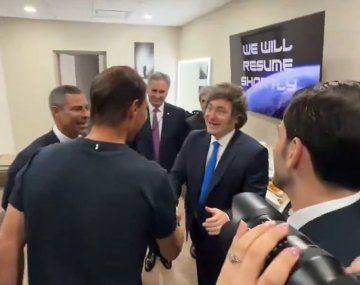 El encuentro entre Javier Milei y Rafael Nadal.