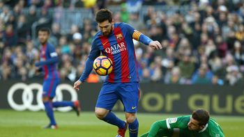 Messi contra Varas, el arquero de Las Palmas Messi contra Varas, el arquero de Las Palmas