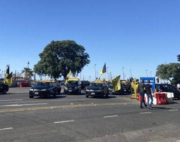 Protesta de taxistas en Aeroparque