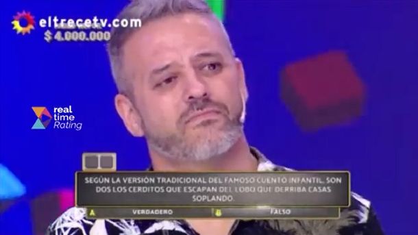 Los tres cerditos eran dos y Guido Kackzka tuvo una inédita decisión en Los 8 escalones