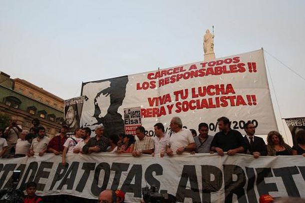Militantes de izquierda marcharon por Ferreyra