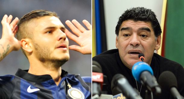 Icardi se escondió detrás del Papa y le pegó a Maradona: No me importa lo que opine