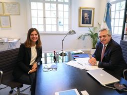 Fernanda Raverta y Alberto Fern&aacute;ndez