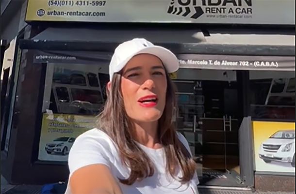 La turista española confesó que estafó a quien le alquiló el auto